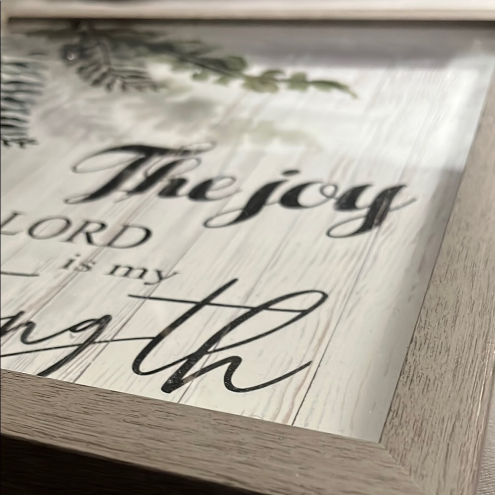 Inspirational Framed Wall Art with Greenery - Picture 4 of 6